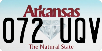 AR license plate 072UQV