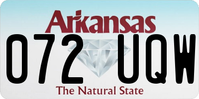 AR license plate 072UQW