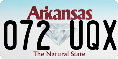 AR license plate 072UQX