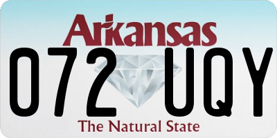 AR license plate 072UQY