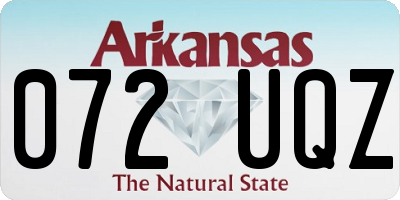 AR license plate 072UQZ