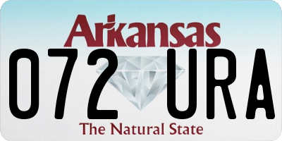 AR license plate 072URA