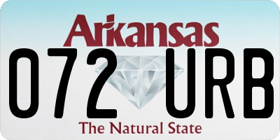 AR license plate 072URB