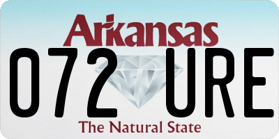 AR license plate 072URE