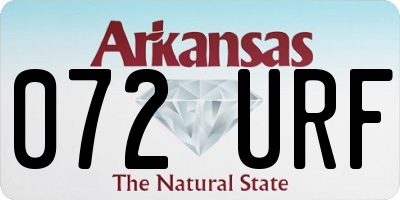 AR license plate 072URF