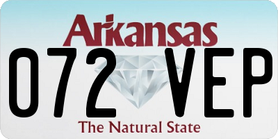 AR license plate 072VEP