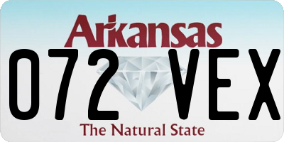 AR license plate 072VEX