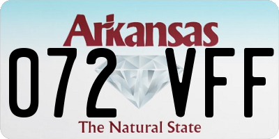 AR license plate 072VFF
