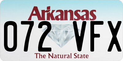 AR license plate 072VFX