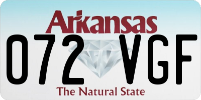 AR license plate 072VGF