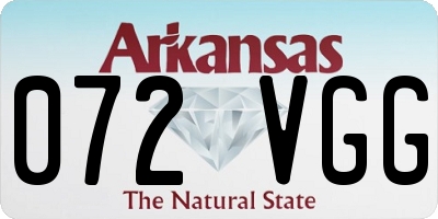 AR license plate 072VGG