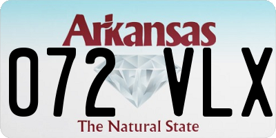 AR license plate 072VLX
