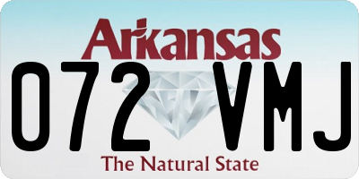 AR license plate 072VMJ