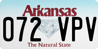 AR license plate 072VPV