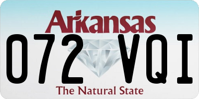 AR license plate 072VQI