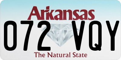 AR license plate 072VQY