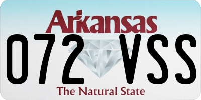 AR license plate 072VSS