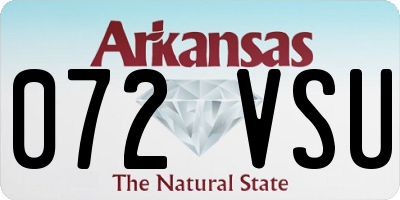 AR license plate 072VSU