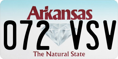 AR license plate 072VSV