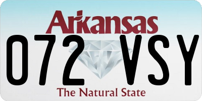 AR license plate 072VSY