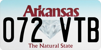 AR license plate 072VTB
