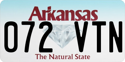 AR license plate 072VTN