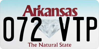 AR license plate 072VTP