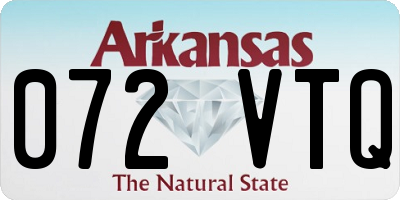 AR license plate 072VTQ