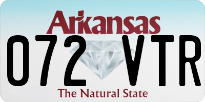 AR license plate 072VTR