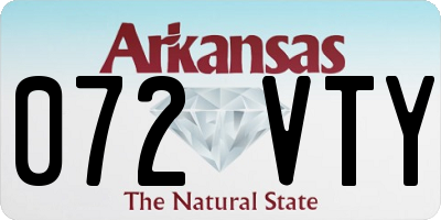 AR license plate 072VTY