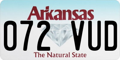 AR license plate 072VUD