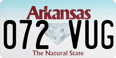AR license plate 072VUG