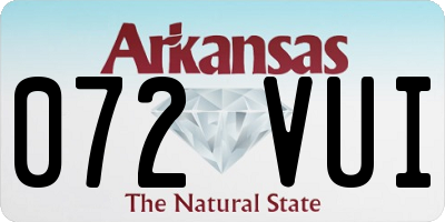 AR license plate 072VUI