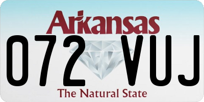 AR license plate 072VUJ