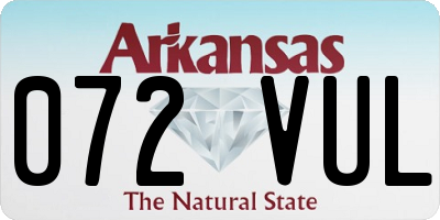 AR license plate 072VUL