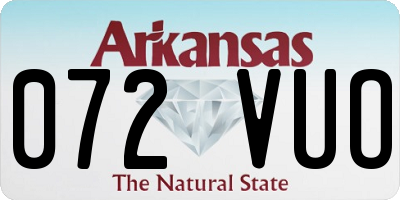 AR license plate 072VUO