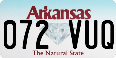 AR license plate 072VUQ