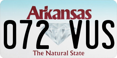 AR license plate 072VUS