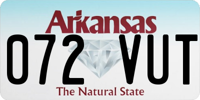 AR license plate 072VUT