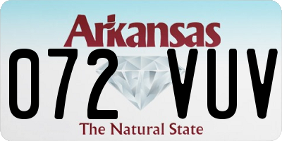 AR license plate 072VUV