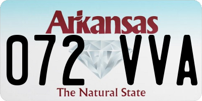 AR license plate 072VVA