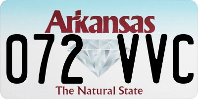 AR license plate 072VVC