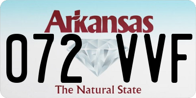 AR license plate 072VVF