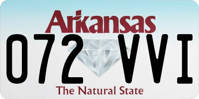 AR license plate 072VVI