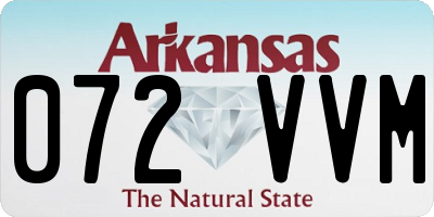 AR license plate 072VVM