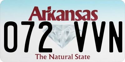 AR license plate 072VVN