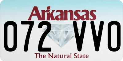 AR license plate 072VVO