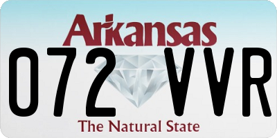 AR license plate 072VVR