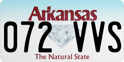 AR license plate 072VVS