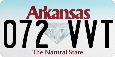 AR license plate 072VVT